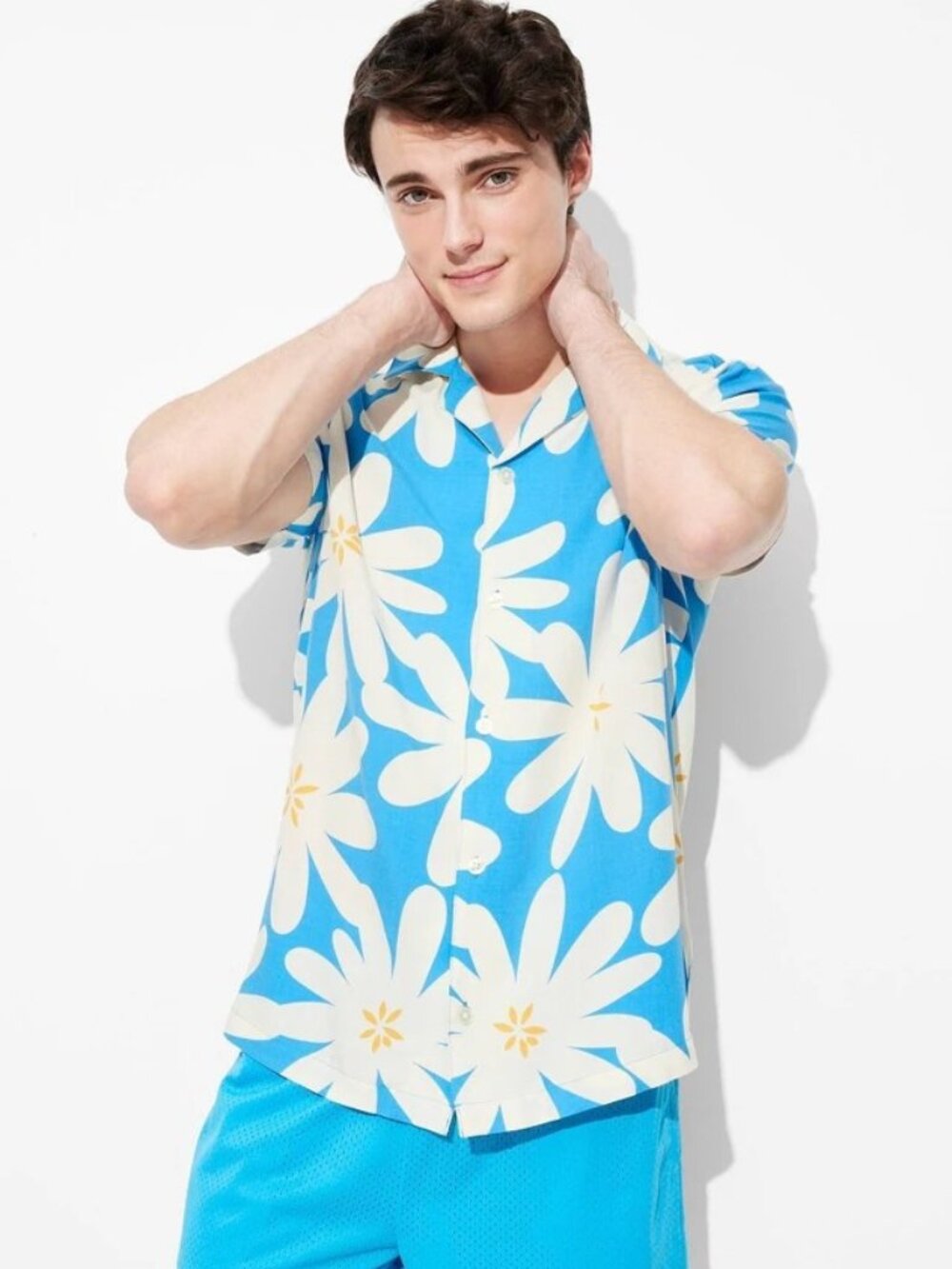 Men's Short Sleeve Resort Shirt - Original Use Blue XL Lightweight